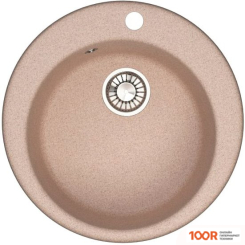 Кухонная мойка Glanz J50 (КАРАМЕЛЬ МАТОВЫЙ) (360692)