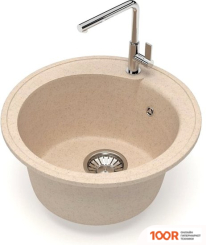 Кухонная мойка Glanz J4 (СЛОНОВАЯ КОСТЬ МАТОВЫЙ) (360675)