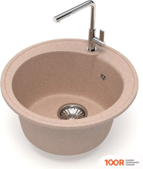 Кухонная мойка Glanz J4 (КАРАМЕЛЬ МАТОВЫЙ) (360672)