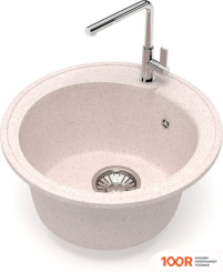 Кухонная мойка Glanz J4 (БЕЖЕВЫЙ МАТОВЫЙ) (360670)