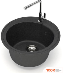 Кухонная мойка Glanz J4 (АТРАЦИТ МАТОВЫЙ) (360669)