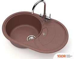 Кухонная мойка Glanz J33 (ТЕРРАКОТ МАТОВЫЙ) (360657)