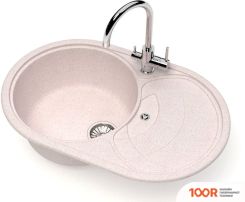 Кухонная мойка Glanz J33 (БЕЖЕВЫЙ МАТОВЫЙ) (360650)