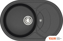 Кухонная мойка Glanz J33 (АТРАЦИТ МАТОВЫЙ) (360649)