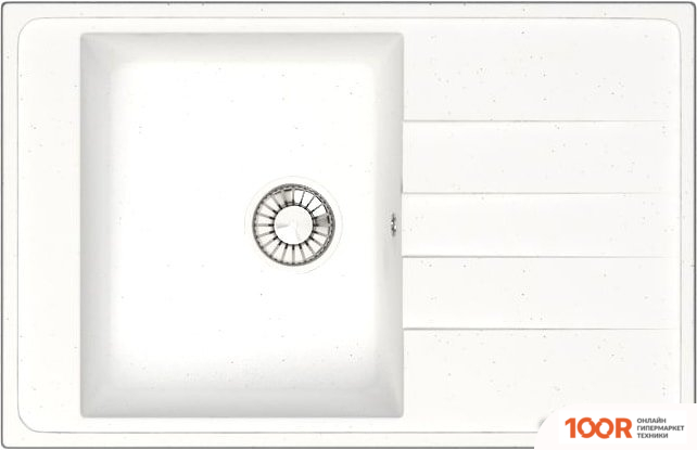 Кухонная мойка Glanz J32 (БЕЛЫЙ МАТОВЫЙ) (360641)