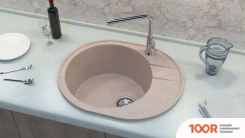 Кухонная мойка Glanz J28 (СЛОНОВАЯ КОСТЬ МАТОВЫЙ) (360595)