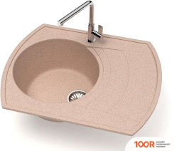 Кухонная мойка Glanz J25 (КАРАМЕЛЬ МАТОВЫЙ) (360552)