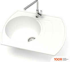 Кухонная мойка Glanz J25 (БЕЛЫЙ МАТОВЫЙ) (360551)