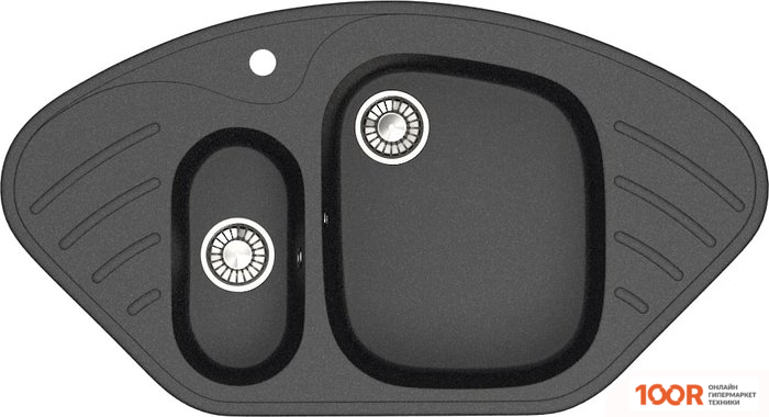 Кухонная мойка Glanz J23 (АТРАЦИТ МАТОВЫЙ) (360529)