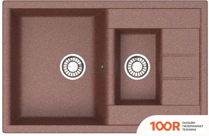 Кухонная мойка Glanz J210 (ТЕРРАКОТ МАТОВЫЙ) (360517)