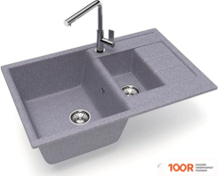 Кухонная мойка Glanz J210 (ТЕМНО-СЕРЫЙ МАТОВЫЙ) (360516)