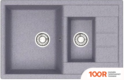 Кухонная мойка Glanz J210 (ТЕМНО-СЕРЫЙ МАТОВЫЙ) (360516)