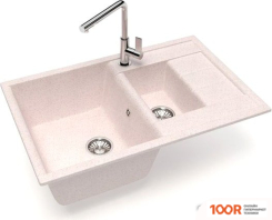 Кухонная мойка Glanz J210 (БЕЖЕВЫЙ МАТОВЫЙ) (360510)