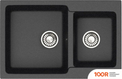 Кухонная мойка Glanz J191 (АТРАЦИТ МАТОВЫЙ) (360479)