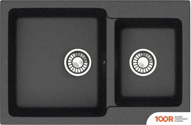 Кухонная мойка Glanz J191 (АТРАЦИТ МАТОВЫЙ) (360479)