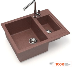 Кухонная мойка Glanz J19 (ТЕРРАКОТ МАТОВЫЙ) (360467)
