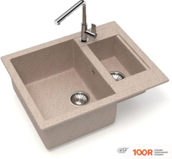Кухонная мойка Glanz J19 (ПЕСОК МАТОВЫЙ) (360463)