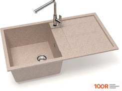 Кухонная мойка Glanz J17 (ПЕСОК МАТОВЫЙ) (360453)