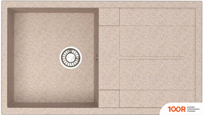 Кухонная мойка Glanz J17 (ПЕСОК МАТОВЫЙ) (360453)