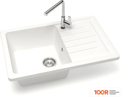 Кухонная мойка Glanz J16 (БЕЛЫЙ МАТОВЫЙ) (360431)
