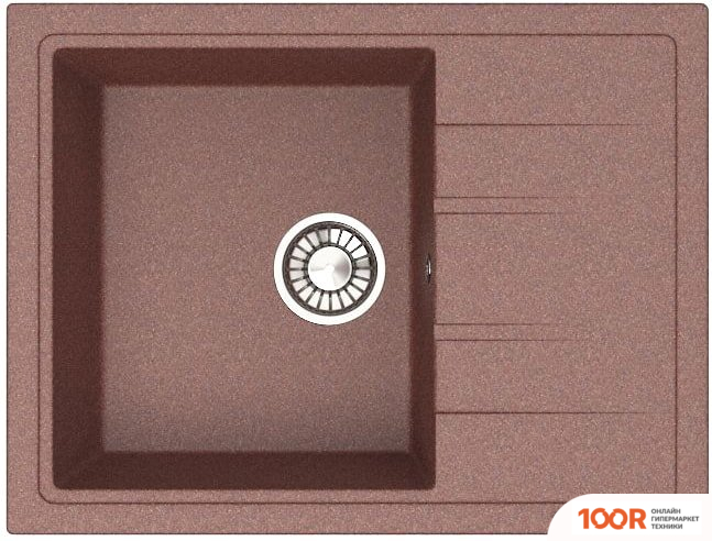Кухонная мойка Glanz J150 (ТЕРРАКОТ МАТОВЫЙ) (360417)