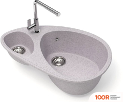Кухонная мойка Glanz J13 (СВЕТЛО-СЕРЫЙ МАТОВЫЙ) (360394)