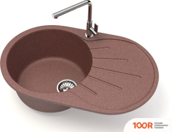 Кухонная мойка Glanz J110 (ТЕРРАКОТ МАТОВЫЙ) (360377)