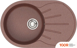 Кухонная мойка Glanz J110 (ТЕРРАКОТ МАТОВЫЙ) (360377)