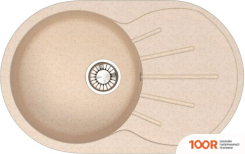 Кухонная мойка Glanz J110 (СЛОНОВАЯ КОСТЬ МАТОВЫЙ) (360375)