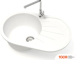 Кухонная мойка Glanz J110 (БЕЛЫЙ МАТОВЫЙ) (360371)