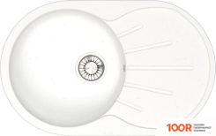 Кухонная мойка Glanz J110 (БЕЛЫЙ МАТОВЫЙ) (360371)