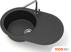 Кухонная мойка Glanz J11 (АТРАЦИТ МАТОВЫЙ) (360359)