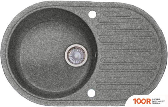 Кухонная мойка Fosto КМ 55-46 (251 ИСКРИСТЫЙ СЕРЫЙ) (360293)