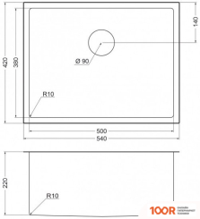 Кухонная мойка Emar EMB-123 PVD NANO SATINE (360122)