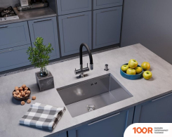 Кухонная мойка Emar EMB-123 PVD NANO SATINE (360122)
