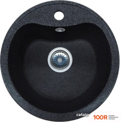 Кухонная мойка AlfaSun РАШМОР (ЧЕРНЫЙ ОБСИДИАН) (359840)