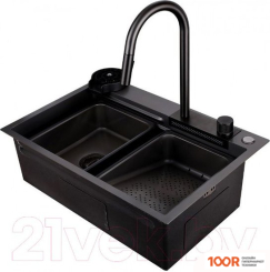 Кухонная мойка Abber WASSER KREIS AF2194B (ЧЕРНЫЙ МАТОВЫЙ) (359804)