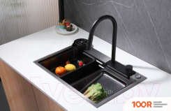 Кухонная мойка Abber WASSER KREIS AF2194B (ЧЕРНЫЙ МАТОВЫЙ) (359804)