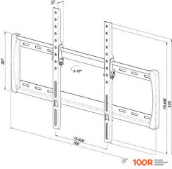 Кронштейн Trone ТЕХНО-600 (ЧЕРНЫЙ) (359385)