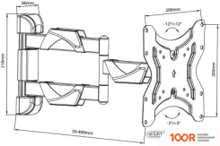 Кронштейн Maclean MC-742 (ЧЕРНЫЙ) (359192)