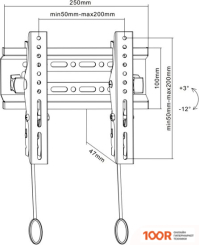 Кронштейн iTech PLB2T (ЧЕРНЫЙ) (359108)