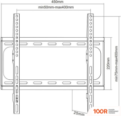 Кронштейн iTech P4F (ЧЕРНЫЙ) (359104)