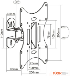 Кронштейн iTech LCD202 (ЧЕРНЫЙ) (359092)