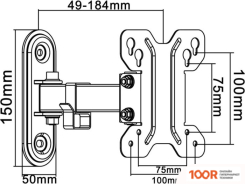 Кронштейн iTech LCD122 (ЧЕРНЫЙ) (359091)