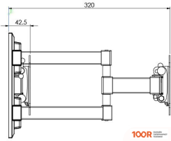 Кронштейн Benatek LCD-PLATE-1 (ЧЕРНЫЙ) (358970)