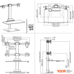 Кронштейн ABC Mount STANDWORK-112 (ЧЕРНЫЙ) (358917)
