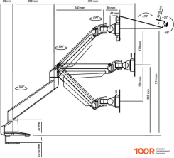 Кронштейн ABC Mount K2 (СЕРЕБРИСТЫЙ) (358914)