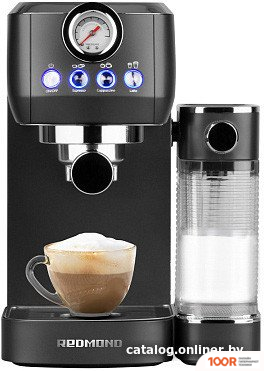 Кофемашина Redmond (Редмонд) CM702 (ЧЕРНЫЙ/ХРОМ) (358639)