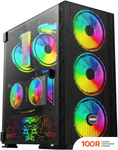 Корпус Soeyi AX8-B20 TEMPERED GLASS (358547)