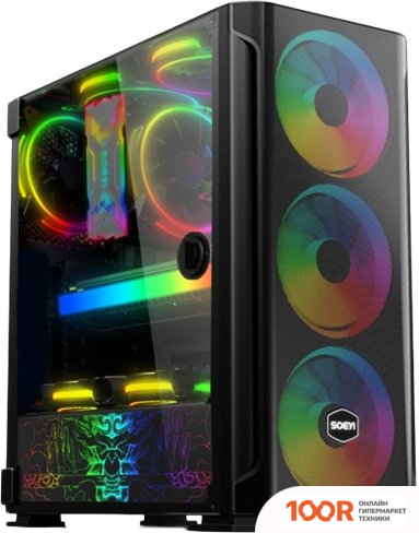 Корпус Soeyi AX1-B10 TEMPERED GLASS (358546)